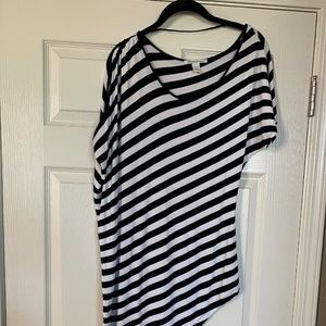 Kenneth Cole NY Off Shoulder Asymmetric Tunic